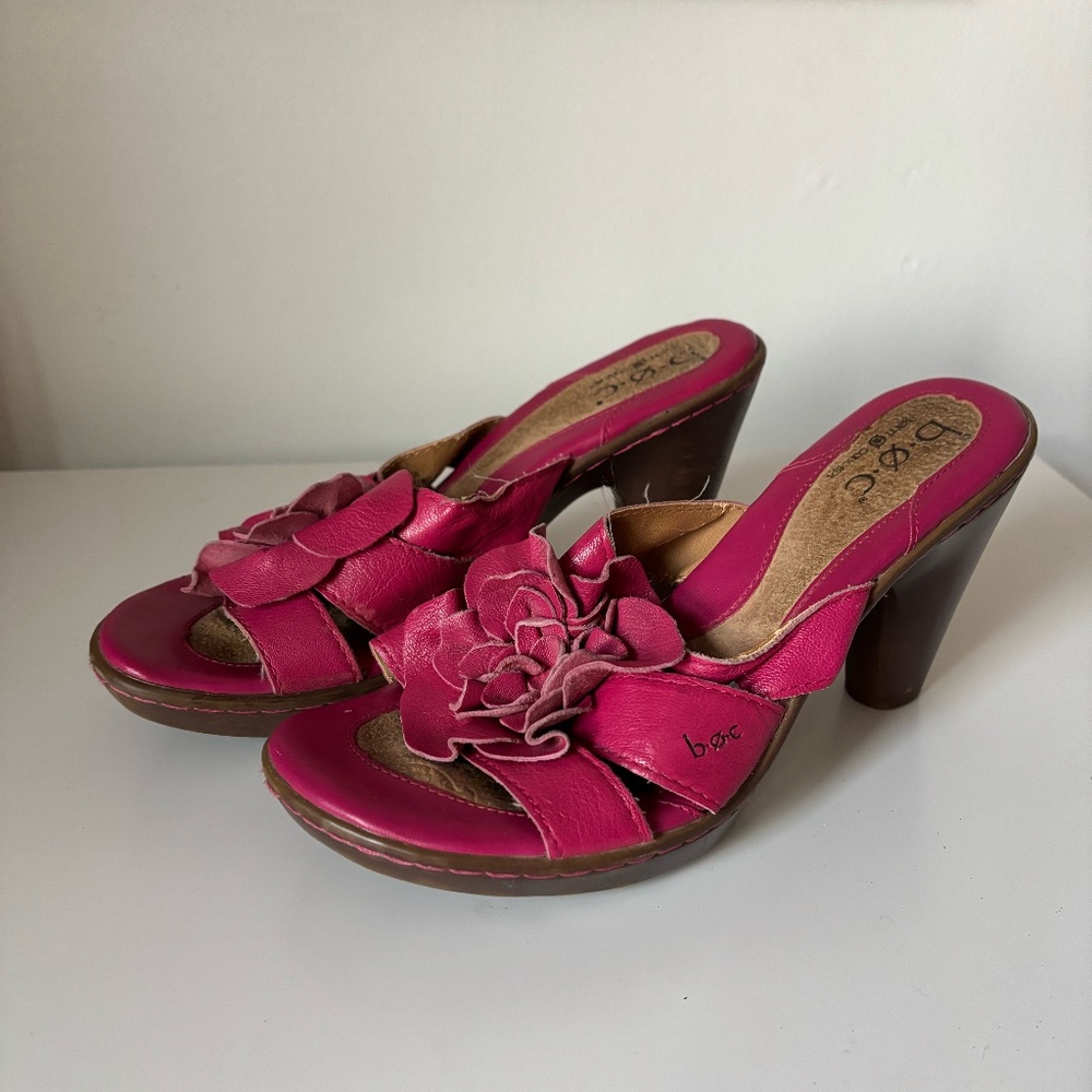 Hot Pink floral heels